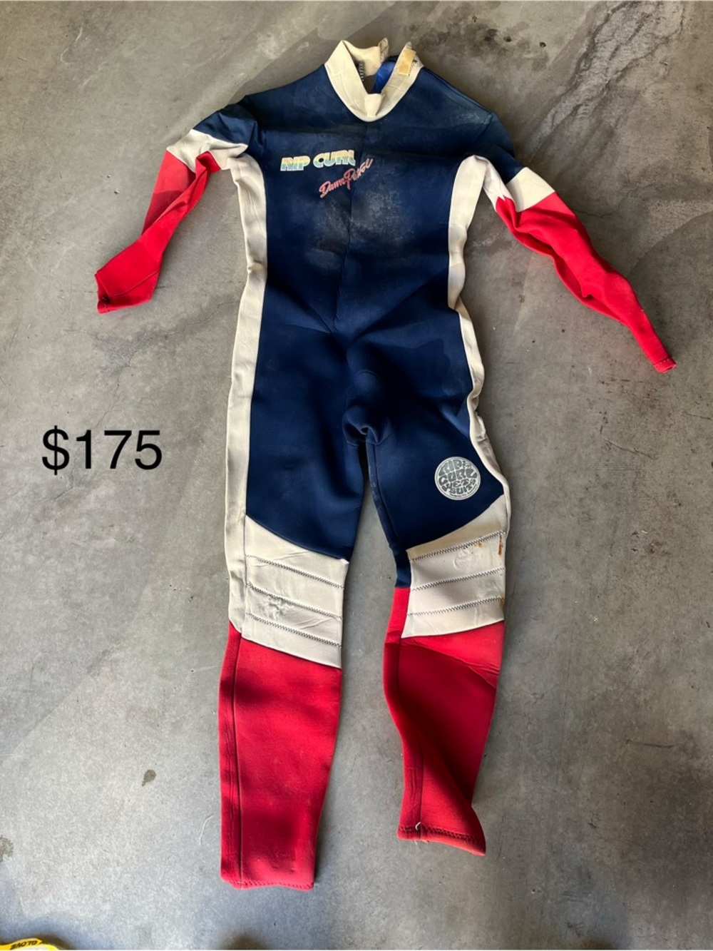 Rip Curl Navy, Red & White Men's Full Wetsuit